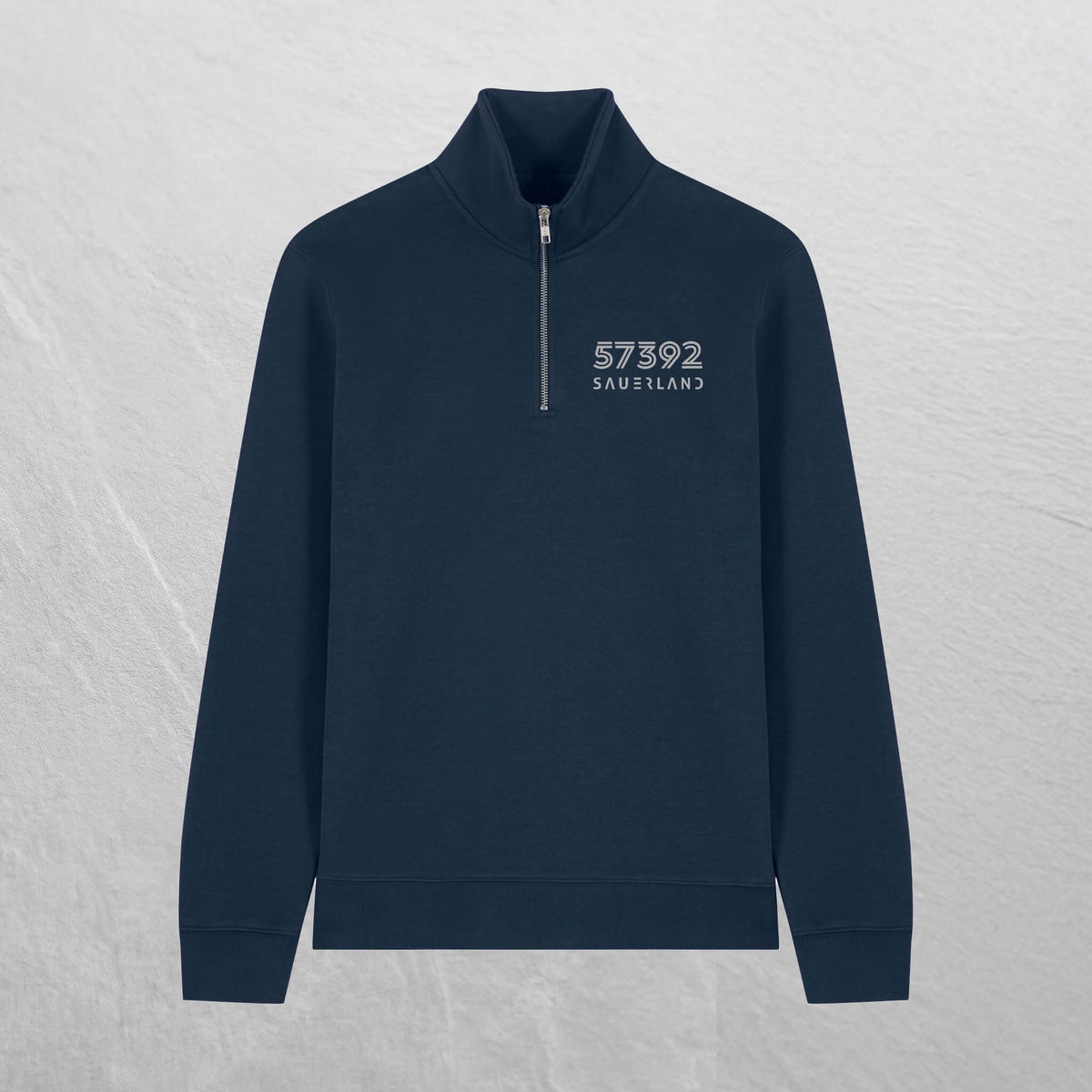 Produktbild des neuen Sauerland ZIP-Pullovers in navy